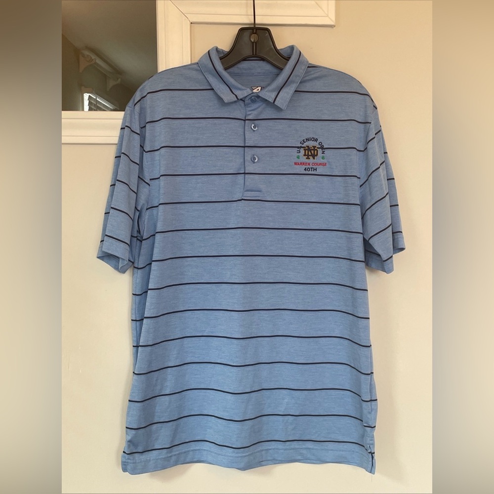 Notre Dame U.S. 40th Senior Men’s Open Powder Blue Golf Polo Size Medium